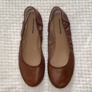 🥿 Amazon Essentials Brown Ballet Flats – Women’s Size 10.5